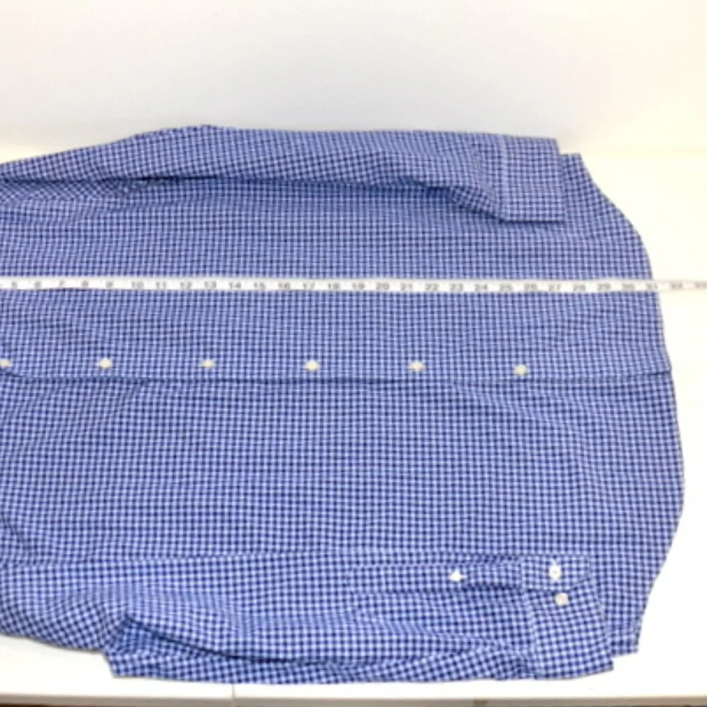 Banana Republic Men's Small Blue Plaid Button Up Shirt – Size: Large - Picture 7 of 11